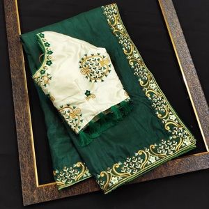 Beautiful Indian saree with readymade blouse